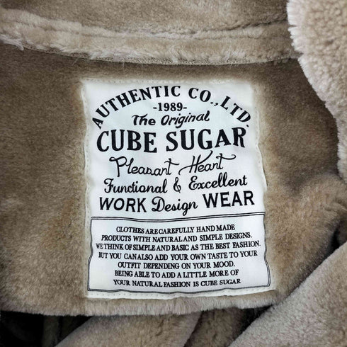 キューブシュガー CUBE SUGAR フェイクムートンショールカラージャケット レディース JPN:M